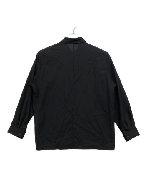 ATON（エイトン）ATON (エイトン) TWIST WOOL TROPICAL | オーバーサイズシャツ ブラック サイズ:2の古着・服飾アイテム