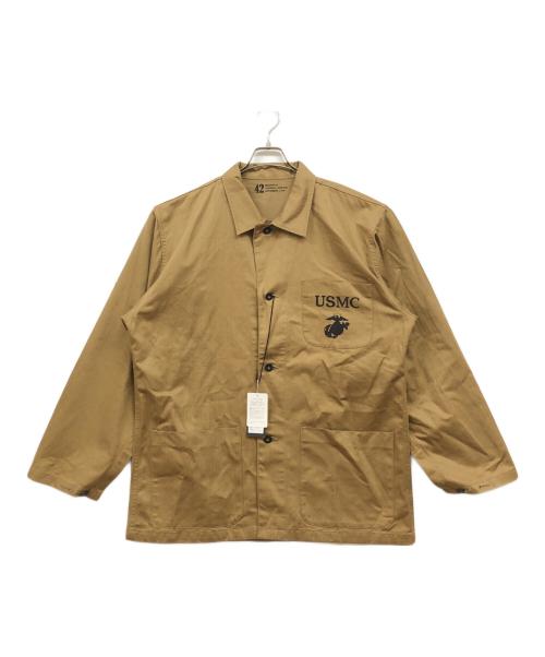 HOUSTON（ヒューストン）HOUSTON (ヒューストン) USMC HBT UTILITY JACKET カーキ サイズ:42の古着・服飾アイテム