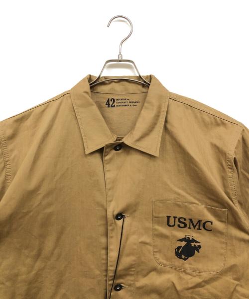 HOUSTON（ヒューストン）HOUSTON (ヒューストン) USMC HBT UTILITY JACKET カーキ サイズ:42の古着・服飾アイテム