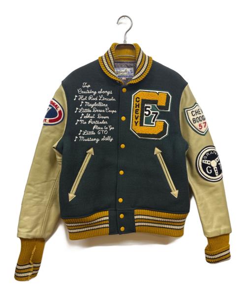 whitesville（ホワイツビル）WHITESVILLE (ホワイツビル) スタジャン グリーン サイズ:38の古着・服飾アイテム