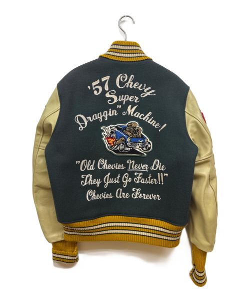 whitesville（ホワイツビル）WHITESVILLE (ホワイツビル) スタジャン グリーン サイズ:38の古着・服飾アイテム