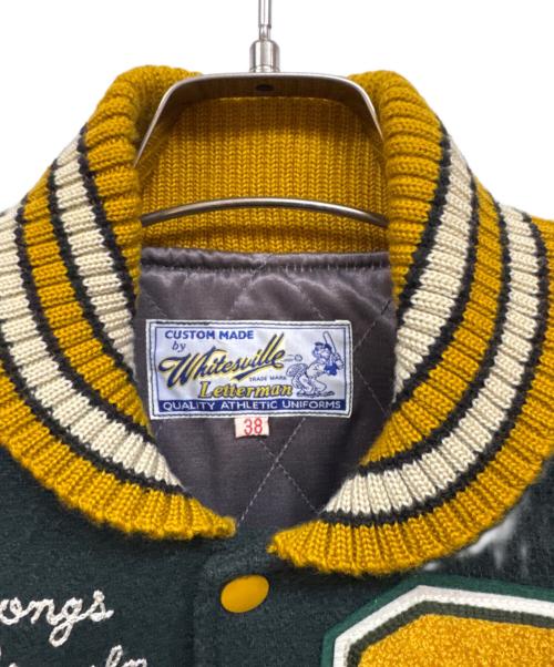 whitesville（ホワイツビル）WHITESVILLE (ホワイツビル) スタジャン グリーン サイズ:38の古着・服飾アイテム