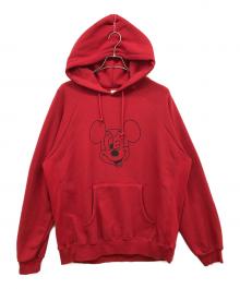 sportswear×DISNEY（スポーツウェア×ディズニー）の古着「プリントラグランパーカー」｜レッド