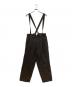 nestrobe confect（ネストローブ コンフェクト）の古着「ブラックリネンキャンバス サスペンダーパンツ」｜グレー