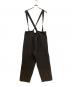 nestrobe confect (ネストローブ コンフェクト) ブラックリネンキャンバス サスペンダーパンツ グレー サイズ:SIZE 4：10000円