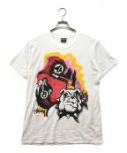 stussyステューシー）の古着「プリントカットソー」｜ホワイト