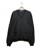 RALPH LAUREN Purple Labelラルフ ローレン パープル レーベル）の古着「カシミヤVネックニット」｜グレー×ブラック
