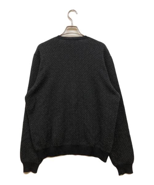 RALPH LAUREN Purple Label（ラルフ ローレン パープル レーベル）RALPH LAUREN PURPLE LABEL (ラルフ ローレン パープル レーベル) カシミヤVネックニット グレー×ブラック サイズ:不明の古着・服飾アイテム