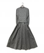 CLANEクラネ）の古着「2WAY JAQUARD ONEPIECE」｜グレー