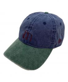 Ameri×New Era（アメリ×ニューエラ）の古着「ACID WASH VINTAGE LIKE CAP」｜ネイビー×グリーン