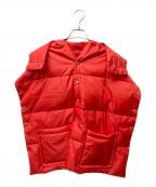 TAO COMME des GARCONSタオ コムデギャルソン）の古着「ポリエステル フード付き ダウンベスト」｜レッド