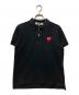 PLAY COMME des GARCONS（プレイコムデギャルソン）の古着「赤エンブレムポロシャツ」｜ブラック