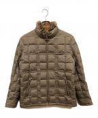 BURBERRY BLACK LABELバーバリーブラックレーベル）の古着「ラビットファー裏ノバチェックダウンジャケット」｜ベージュ