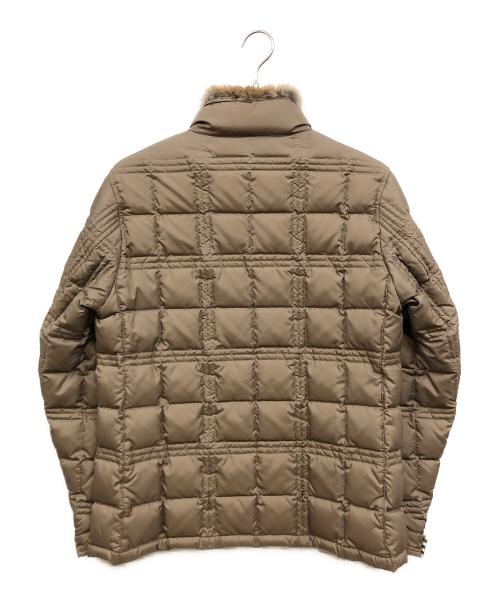 BURBERRY BLACK LABEL（バーバリーブラックレーベル）BURBERRY BLACK LABEL (バーバリーブラックレーベル) ラビットファー裏ノバチェックダウンジャケット ベージュ サイズ:Mの古着・服飾アイテム