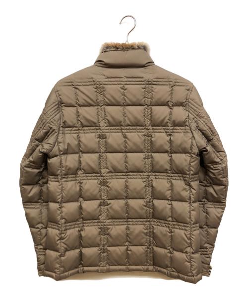 BURBERRY BLACK LABEL（バーバリーブラックレーベル）BURBERRY BLACK LABEL (バーバリーブラックレーベル) ラビットファー裏ノバチェックダウンジャケット ベージュ サイズ:Mの古着・服飾アイテム