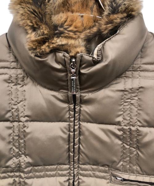 BURBERRY BLACK LABEL（バーバリーブラックレーベル）BURBERRY BLACK LABEL (バーバリーブラックレーベル) ラビットファー裏ノバチェックダウンジャケット ベージュ サイズ:Mの古着・服飾アイテム