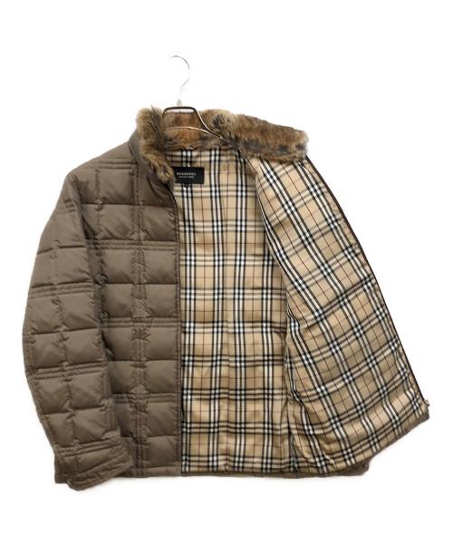 BURBERRY BLACK LABEL（バーバリーブラックレーベル）BURBERRY BLACK LABEL (バーバリーブラックレーベル) ラビットファー裏ノバチェックダウンジャケット ベージュ サイズ:Mの古着・服飾アイテム