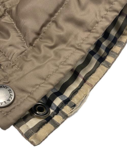 BURBERRY BLACK LABEL（バーバリーブラックレーベル）BURBERRY BLACK LABEL (バーバリーブラックレーベル) ラビットファー裏ノバチェックダウンジャケット ベージュ サイズ:Mの古着・服飾アイテム