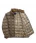 中古・古着 BURBERRY BLACK LABEL (バーバリーブラックレーベル) ラビットファー裏ノバチェックダウンジャケット ベージュ サイズ:M：19000円