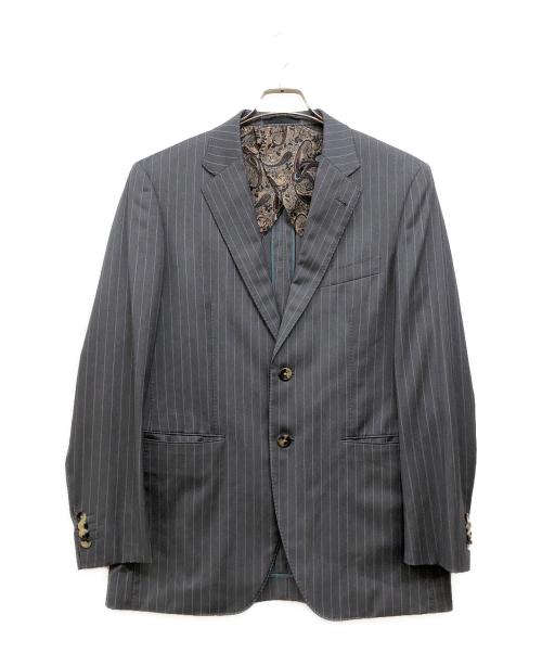 Paul Smith London（ポールスミスロンドン）Paul Smith London (ポールスミスロンドン) Loro Piana SUPER 130'S ファブリック ペイズリー柄裏地 セットアップ グレー サイズ:SIZE 94-80-175の古着・服飾アイテム