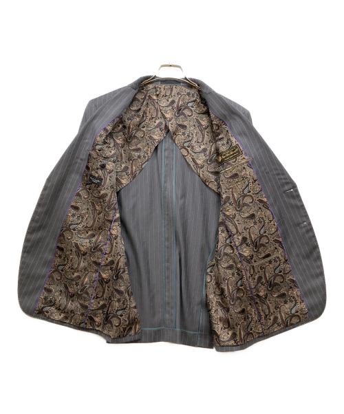 Paul Smith London（ポールスミスロンドン）Paul Smith London (ポールスミスロンドン) Loro Piana SUPER 130'S ファブリック ペイズリー柄裏地 セットアップ グレー サイズ:SIZE 94-80-175の古着・服飾アイテム