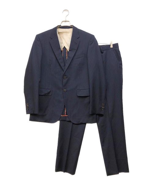 Paul Smith London（ポールスミスロンドン）Paul Smith London (ポールスミスロンドン) CANONICO SUPER110'S WOOL ファブリック 花柄裏地セットアップ ネイビー サイズ:SIZE 94-80-175の古着・服飾アイテム