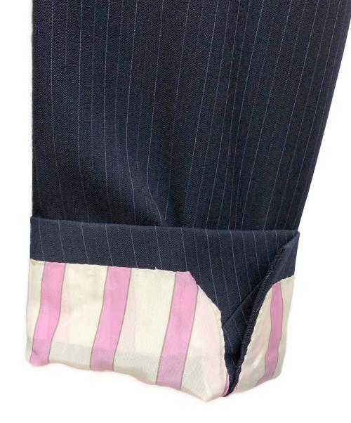 Paul Smith London（ポールスミスロンドン）Paul Smith London (ポールスミスロンドン) CANONICO SUPER110'S WOOL ファブリック 花柄裏地セットアップ ネイビー サイズ:SIZE 94-80-175の古着・服飾アイテム