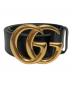 GUCCI（グッチ）の古着「GGロゴバックルベルト」｜ゴールド×ブラック