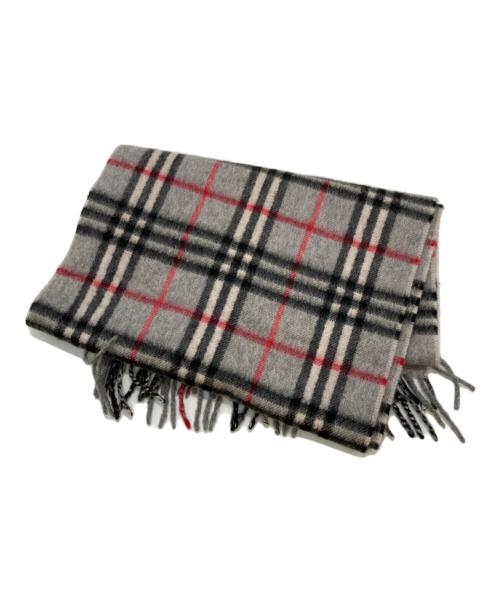 Burberry's（バーバリーズ）Burberry's (バーバリーズ) ノヴァチェック カシミヤマフラー グレーの古着・服飾アイテム