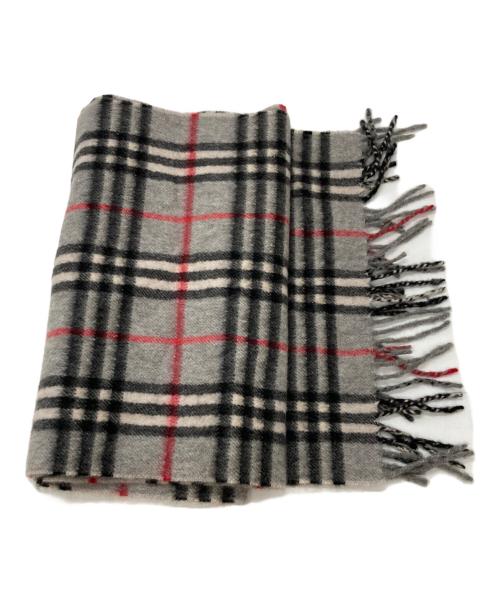 Burberry's（バーバリーズ）Burberry's (バーバリーズ) ノヴァチェック カシミヤマフラー グレーの古着・服飾アイテム