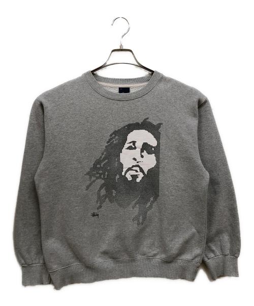 stussy（ステューシー）stussy (ステューシー) オールドボブマーリープリントスウェット グレー サイズ:Ⅼの古着・服飾アイテム