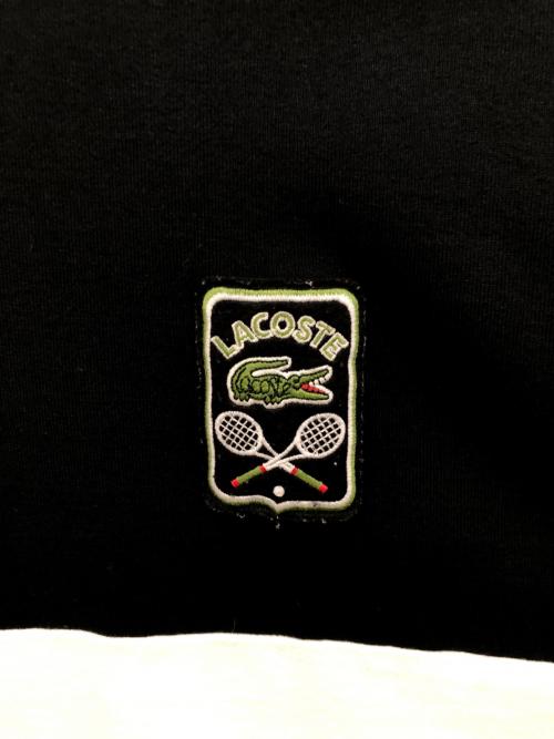 LACOSTE（ラコステ）LACOSTE (ラコステ) 2トーンポロシャツ ブラック×ホワイト サイズ:XLの古着・服飾アイテム