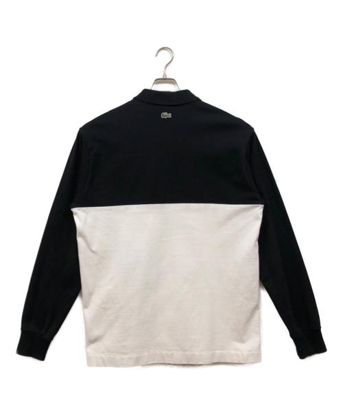 LACOSTE（ラコステ）LACOSTE (ラコステ) 2トーンポロシャツ ブラック×ホワイト サイズ:XLの古着・服飾アイテム