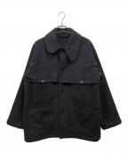 COMOLIコモリ）の古着「ナッピングウール マッキノウクルーザー」｜ブラック