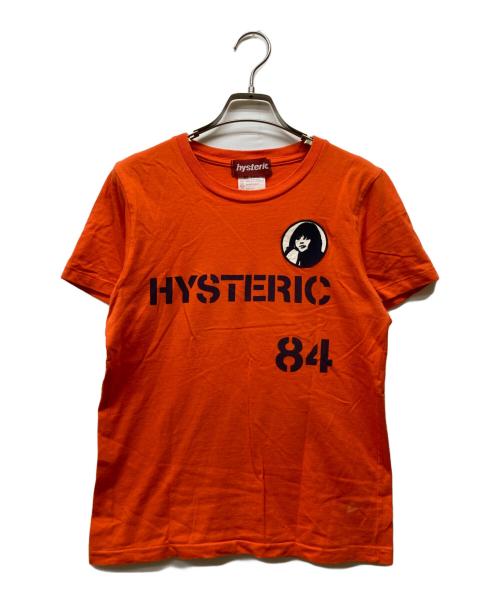 Hysteric Glamour（ヒステリックグラマー）Hysteric Glamour (ヒステリックグラマー) オールドヒスガールパッチTシャツ オレンジ サイズ:FREEの古着・服飾アイテム
