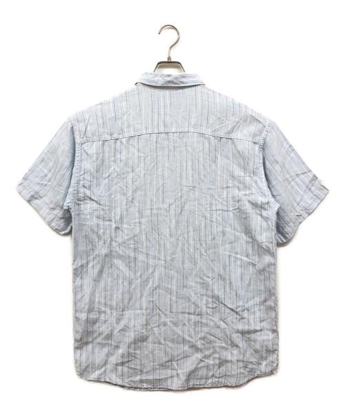 Patagonia（パタゴニア）Patagonia (パタゴニア) ストライプヘンプシャツシャツ ブルー サイズ:Mの古着・服飾アイテム