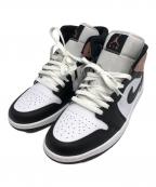 NIKEナイキ）の古着「Air Jordan 1 Mid "White/Rust Pink/Black"」｜ブラック×ピンク