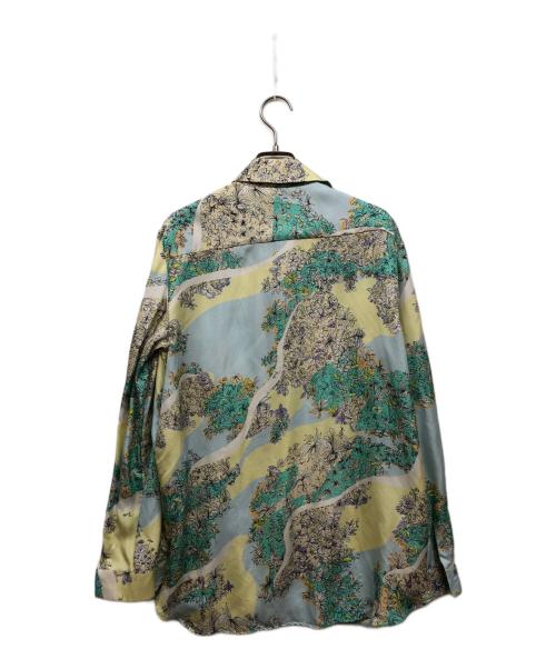 Emilio Pucci（エミリオ プッチ）Emilio Pucci (エミリオ プッチ) レーストリム 総柄シルクシャツ マルチカラー サイズ:Ⅼの古着・服飾アイテム