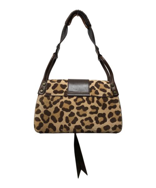 DOLCE & GABBANA（ドルチェ＆ガッバーナ）DOLCE & GABBANA (ドルチェ＆ガッバーナ) レオパード ハラコハンドバッグ ブラウンの古着・服飾アイテム