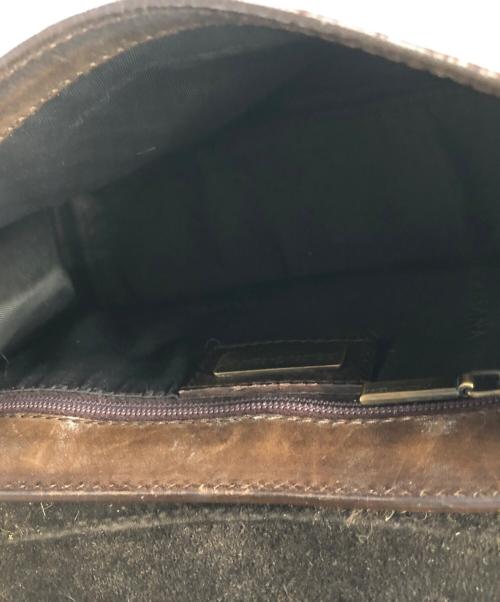 DOLCE & GABBANA（ドルチェ＆ガッバーナ）DOLCE & GABBANA (ドルチェ＆ガッバーナ) レオパード ハラコハンドバッグ ブラウンの古着・服飾アイテム