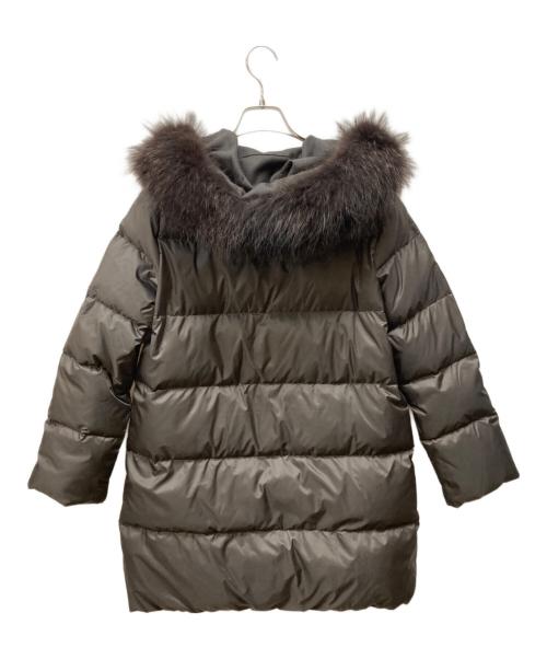 nano・universe（ナノ・ユニバース）nano・universe (ナノ・ユニバース) 西川ダウン ラクーンファーダウンコート ブラウン サイズ:40 未使用品の古着・服飾アイテム