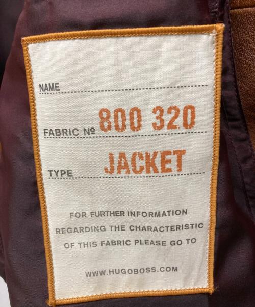 BOSS HUGO BOSS（ボス ヒューゴボス）BOSS HUGO BOSS (ボス ヒューゴボス) JEROME レザースポーツジャケット ブラウン サイズ:50の古着・服飾アイテム