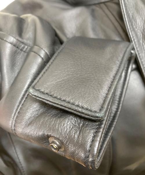 THE NORTHFACE PURPLELABEL（ザ・ノースフェイス パープルレーベル）THE NORTHFACE PURPLELABEL (ザ・ノースフェイス パープルレーベル) Mountain Down Leather Jacket ブラック サイズ:Mの古着・服飾アイテム