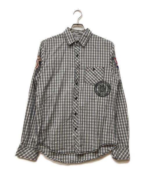 Ed Hardy（エド ハーディー）ED HARDY (エド ハーディー) チェックシャツ グレー サイズ:Ｓの古着・服飾アイテム