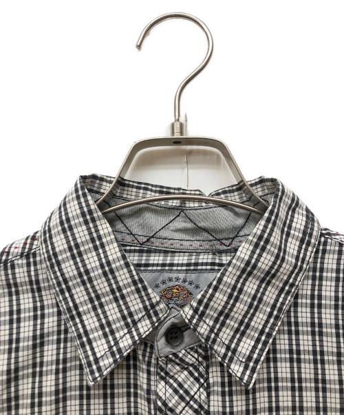 Ed Hardy（エド ハーディー）ED HARDY (エド ハーディー) チェックシャツ グレー サイズ:Ｓの古着・服飾アイテム