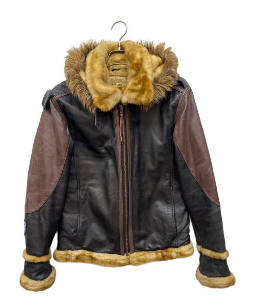 AVIREX（アヴィレックス）AVIREX (アヴィレックス) B-3 フライトジャケット ブラウン×ブラック サイズ:Mの古着・服飾アイテム