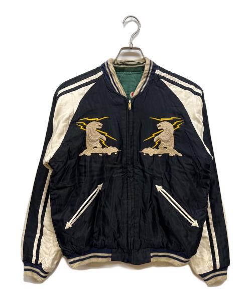 東洋エンタープライズ（トウヨウエンタープライズ）東洋エンタープライズ (トウヨウエンタープライズ) Late 1950s Style Acetate Quilted Souvenir Jacket “MOUNTAIN GOAT” × “EAGLE” ブラック サイズ:Mの古着・服飾アイテム