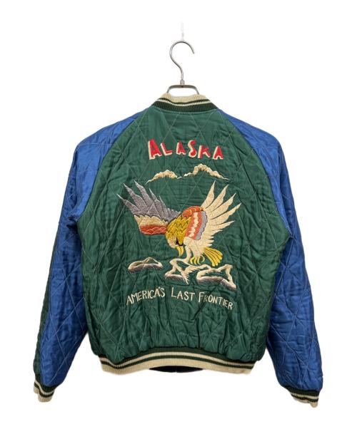 東洋エンタープライズ（トウヨウエンタープライズ）東洋エンタープライズ (トウヨウエンタープライズ) Late 1950s Style Acetate Quilted Souvenir Jacket “MOUNTAIN GOAT” × “EAGLE” ブラック サイズ:Mの古着・服飾アイテム