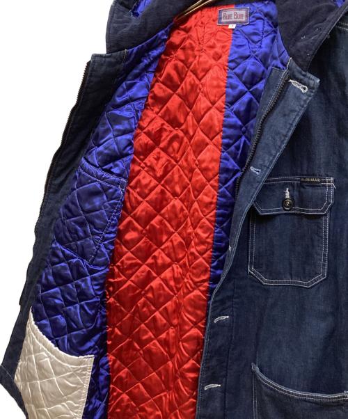 BLUE BLUE（ブルーブルー）BLUE BLUE (ブルーブルー) キルティングフーテッドカバーオール インディゴ サイズ:SIZE 3の古着・服飾アイテム