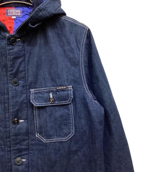 BLUE BLUE（ブルーブルー）BLUE BLUE (ブルーブルー) キルティングフーテッドカバーオール インディゴ サイズ:SIZE 3の古着・服飾アイテム